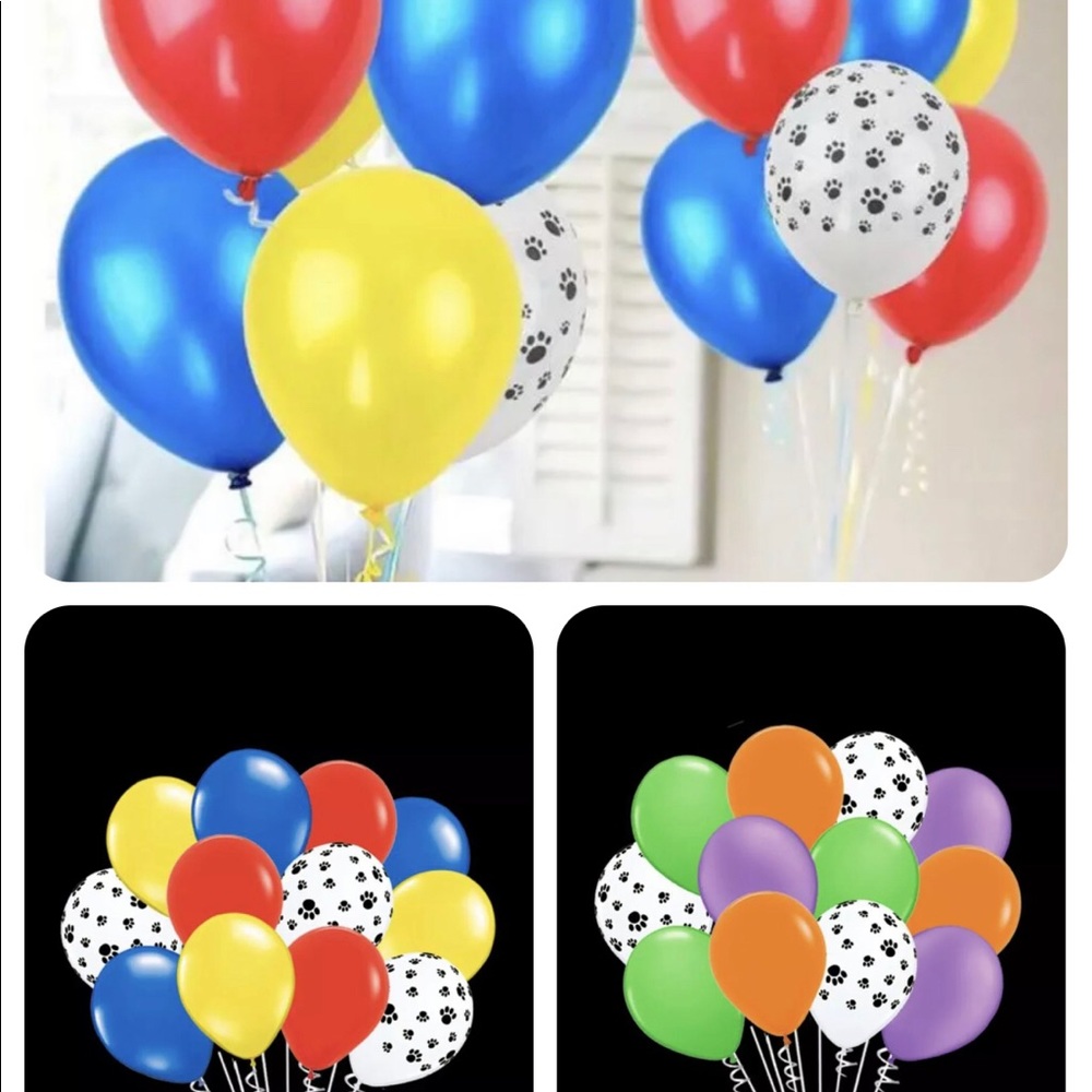 100 Pieces Puppy Celebration Balloons